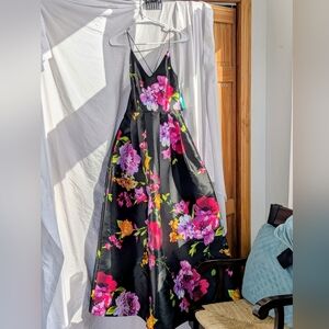 Floral Black Maxi Dress